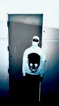 Double layered white long sleeve Hellraiser tee