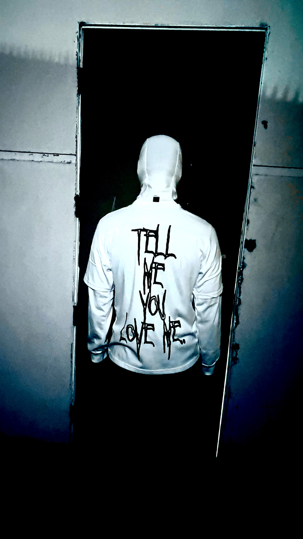 Double layered white long sleeve Hellraiser tee