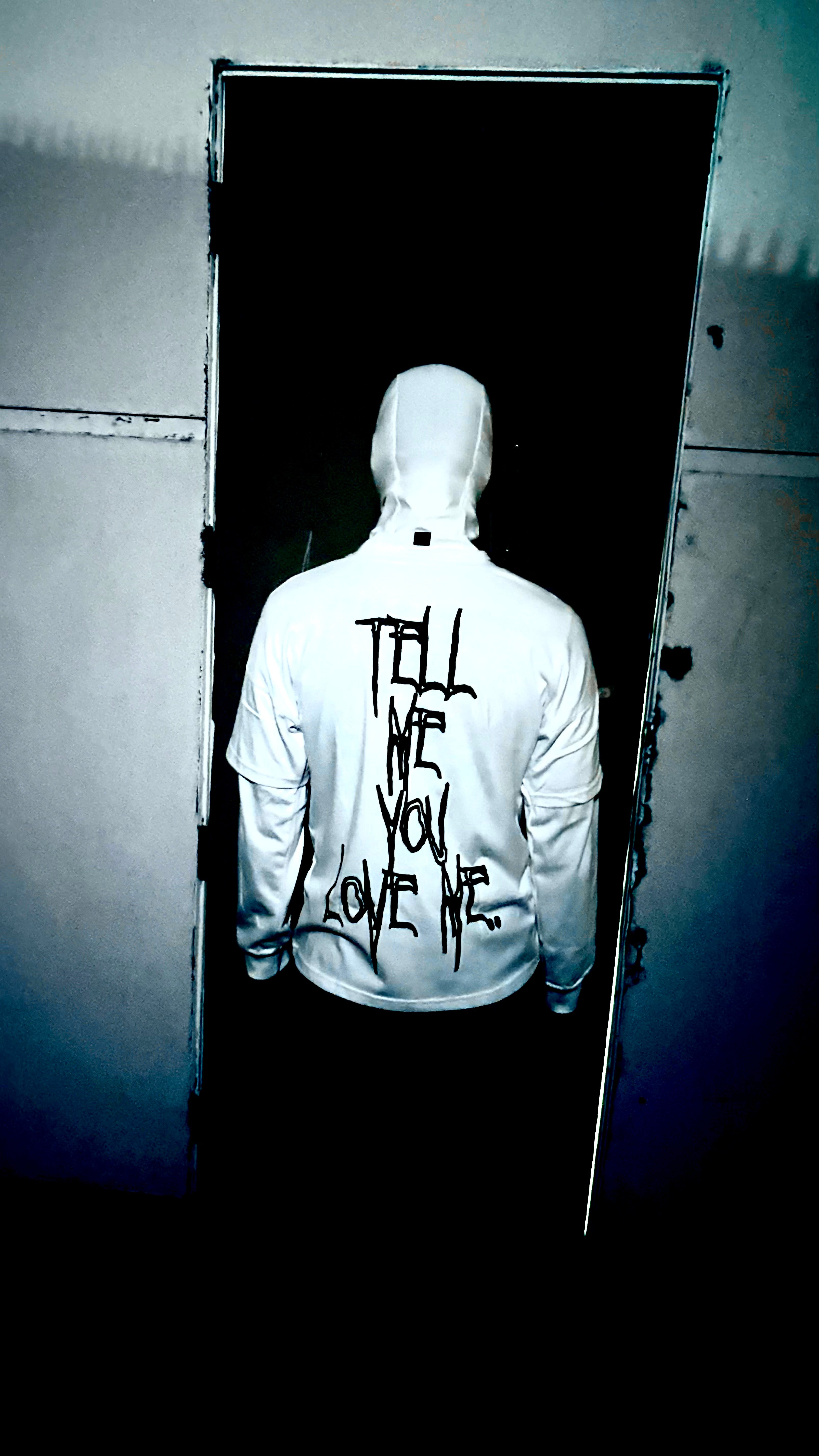 Double layered white long sleeve Hellraiser tee